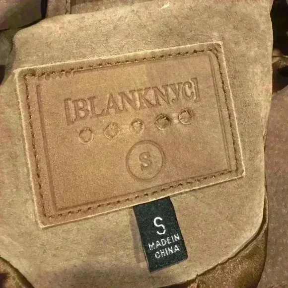 Moto Jacket 100% leather in El Dorado by Blank NYC Small - Picture 4 of 5